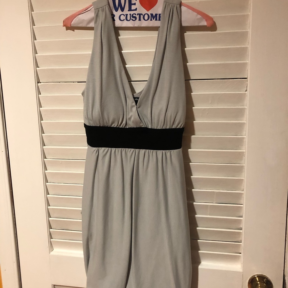 Grey and black dress